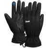 image:imageihuan Ski Snow Winter Gloves Women Men WaterproofCold Weather Warm Thermal Touch Screen Driving Hiking Motorcycle CyclingBlack