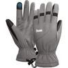 image:imageihuan Ski Snow Winter Gloves Women Men WaterproofCold Weather Warm Thermal Touch Screen Driving Hiking Motorcycle CyclingLight Gray