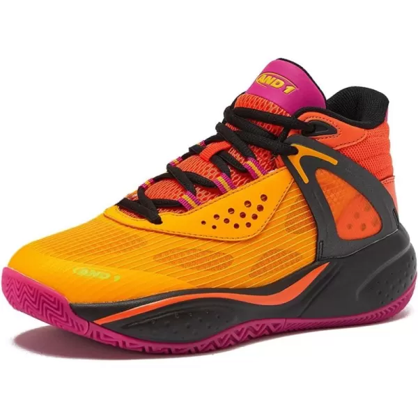 AND1 Revel Mid Girls &amp; Boys Basketball Shoes Kids, Boys High Top Sneakers, Youth Basketball Boys Shoes Size 1 to 7 Little and Big Kid