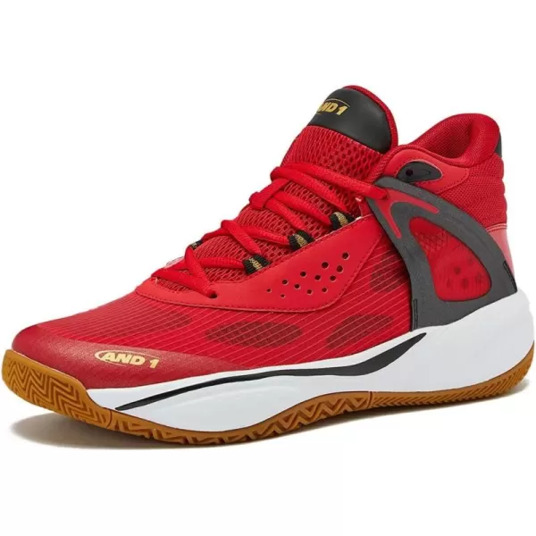 AND1 Revel Mid Men’s Basketball Shoes, Indoor or Outdoor Basketball Sneakers for Men, Street or Court, Sizes 7-16