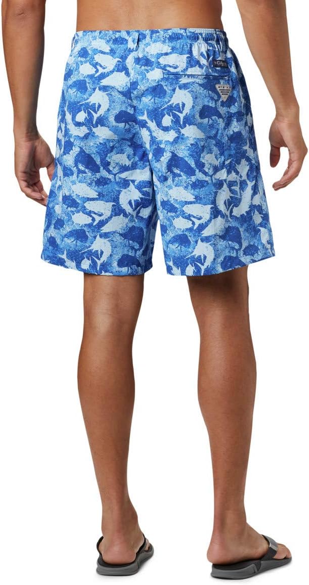 Columbia Super Backcast Water Short Pantaloncini Da Uomo Per Escursionismo E Nuoto, Stampa Safari Finder, Taglia M, Con Protezione Solare UPF 50 E Tasche