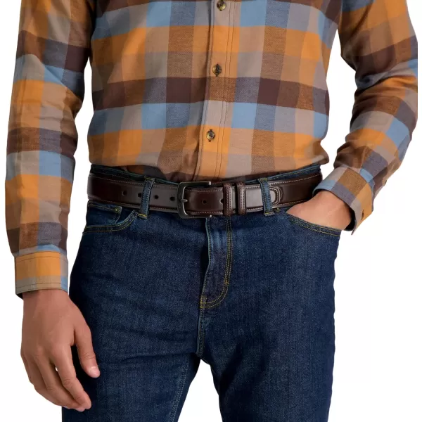 Columbia Men's Double Loop Belt-Casual Dress with Single Prong Buckle for Jeans Khakis