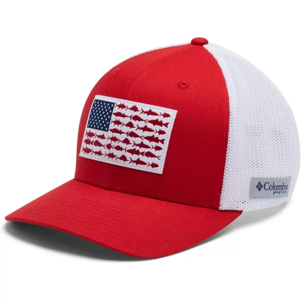 Columbia PFG Mesh Canada Fish Flag Stretch-Fit Hat