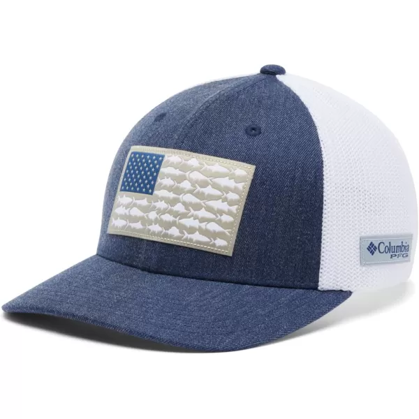 Columbia PFG Mesh Canada Fish Flag Stretch-Fit Hat