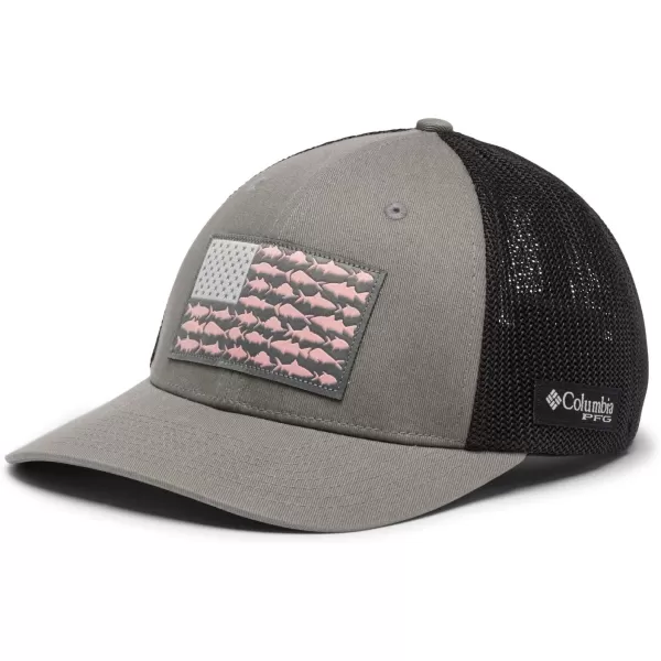 Columbia PFG Mesh Canada Fish Flag Stretch-Fit Hat