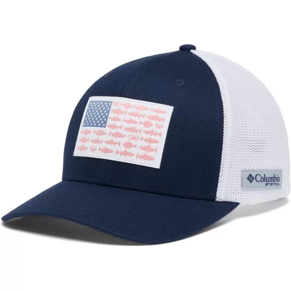Columbia PFG Mesh Canada Fish Flag Stretch-Fit Hat