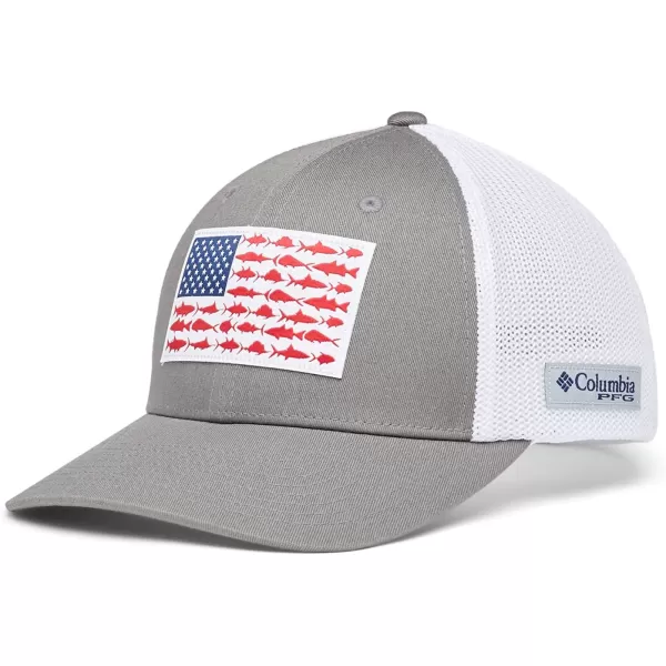 Columbia PFG Mesh Canada Fish Flag Stretch-Fit Hat