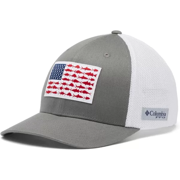 Columbia PFG Mesh Canada Fish Flag Stretch-Fit Hat