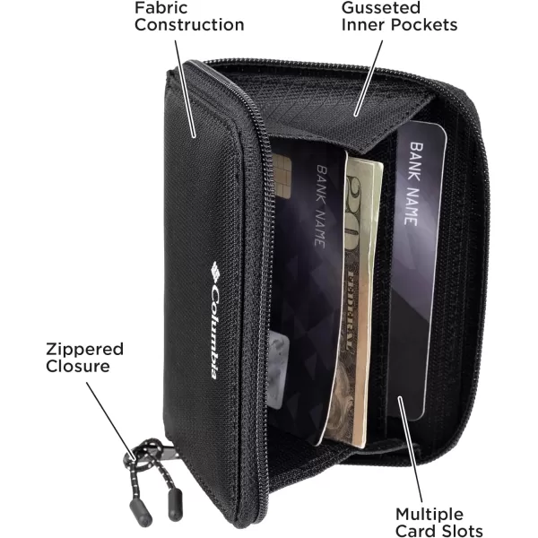 Columbia Tactical Wallets for Men - Sport RFID Blocking Nylon Trifold with Velcro with ID Window and Cash Pockets