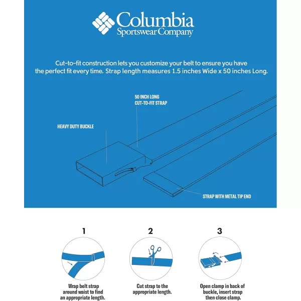 Columbia Unisex-Adult Military Web Belt-Adjustable One Size Cotton Strap and Metal Plaque Buckle