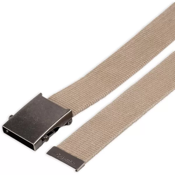 Columbia Unisex-Adult Military Web Belt-Adjustable One Size Cotton Strap and Metal Plaque Buckle