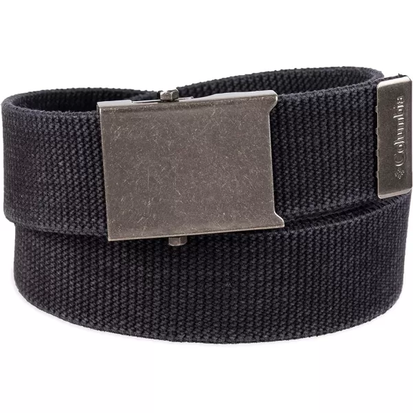 Columbia Unisex-Adult Military Web Belt-Adjustable One Size Cotton Strap and Metal Plaque Buckle