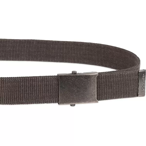 Columbia Unisex-Adult Military Web Belt-Adjustable One Size Cotton Strap and Metal Plaque Buckle