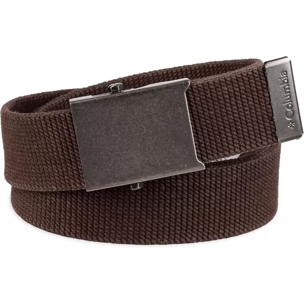 Columbia Unisex-Adult Military Web Belt-Adjustable One Size Cotton Strap and Metal Plaque Buckle