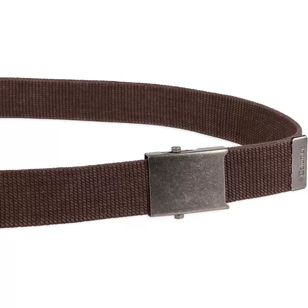 Columbia Unisex-Adult Military Web Belt-Adjustable One Size Cotton Strap and Metal Plaque Buckle