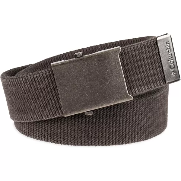 Columbia Unisex-Adult Military Web Belt-Adjustable One Size Cotton Strap and Metal Plaque Buckle