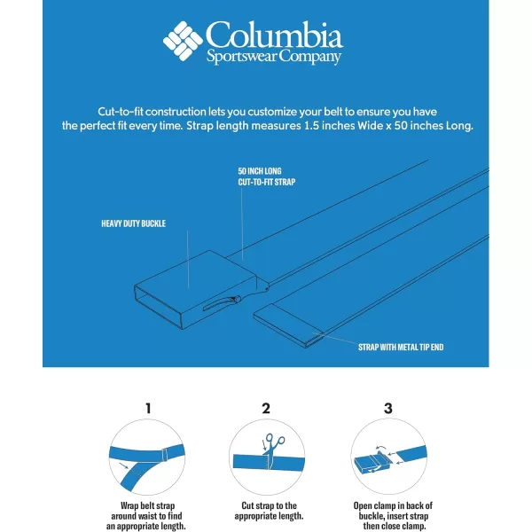 Columbia Unisex-Adult Military Web Belt-Adjustable One Size Cotton Strap and Metal Plaque Buckle