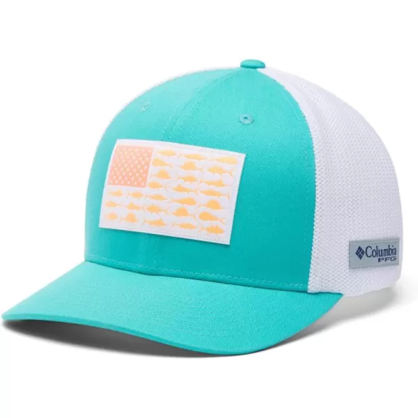 Columbia PFG Mesh Canada Fish Flag Stretch-Fit Hat