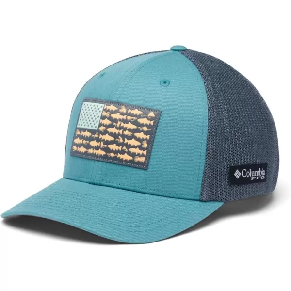 Columbia PFG Mesh Canada Fish Flag Stretch-Fit Hat
