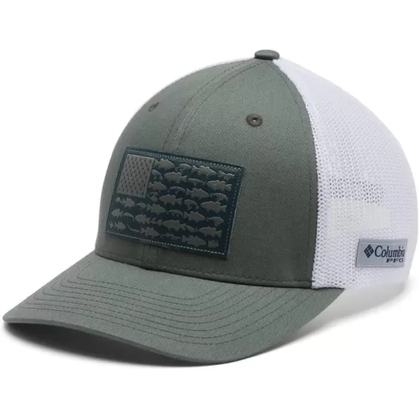 Columbia PFG Mesh Canada Fish Flag Stretch-Fit Hat
