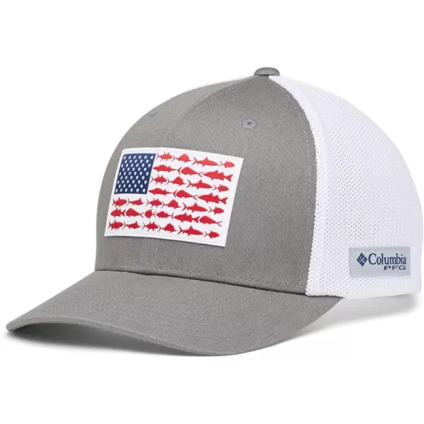 Columbia PFG Mesh Canada Fish Flag Stretch-Fit Hat