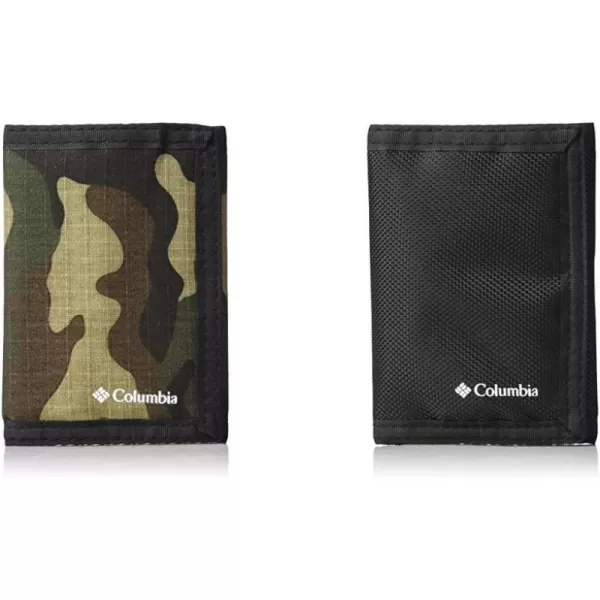 Columbia Tactical Wallets for Men - Sport RFID Blocking Nylon Trifold with Velcro with ID Window and Cash Pockets