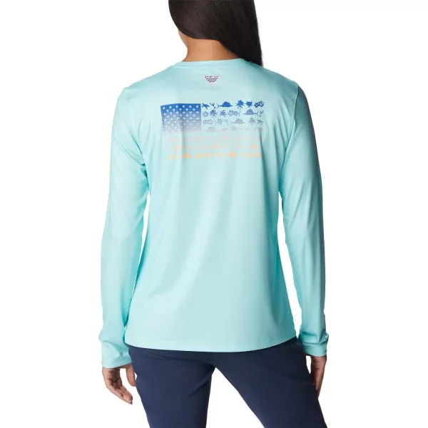 Columbia Boys' Tidal Tee PFG Fish Flag Long Sleeve