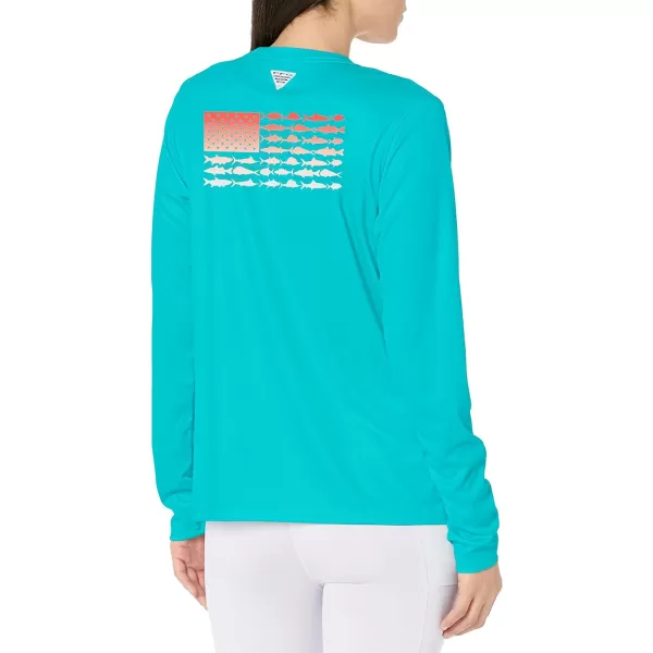 Columbia Boys' Tidal Tee PFG Fish Flag Long Sleeve