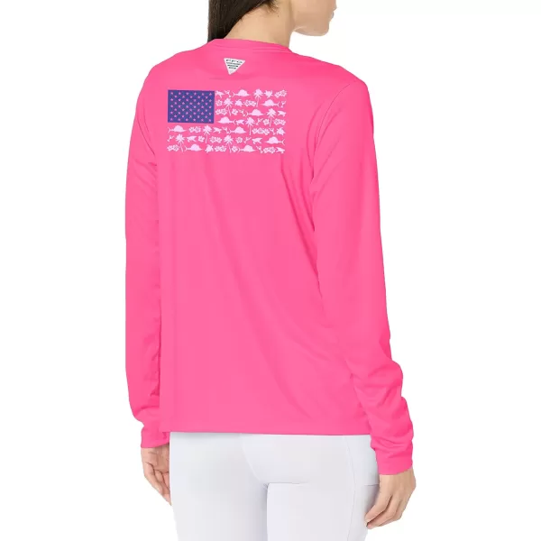 Columbia Boys' Tidal Tee PFG Fish Flag Long Sleeve