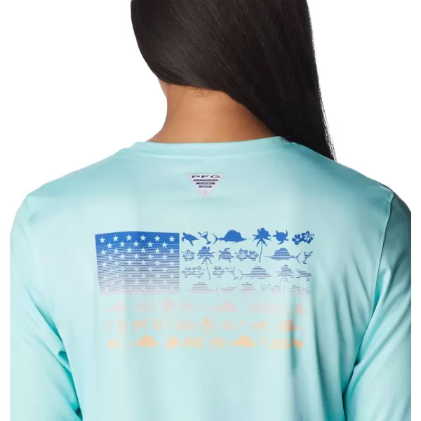 Columbia Boys' Tidal Tee PFG Fish Flag Long Sleeve