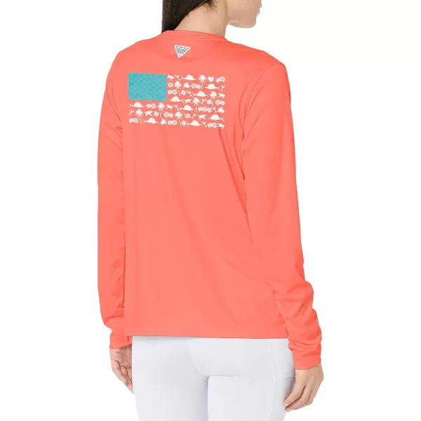 Columbia Boys' Tidal Tee PFG Fish Flag Long Sleeve