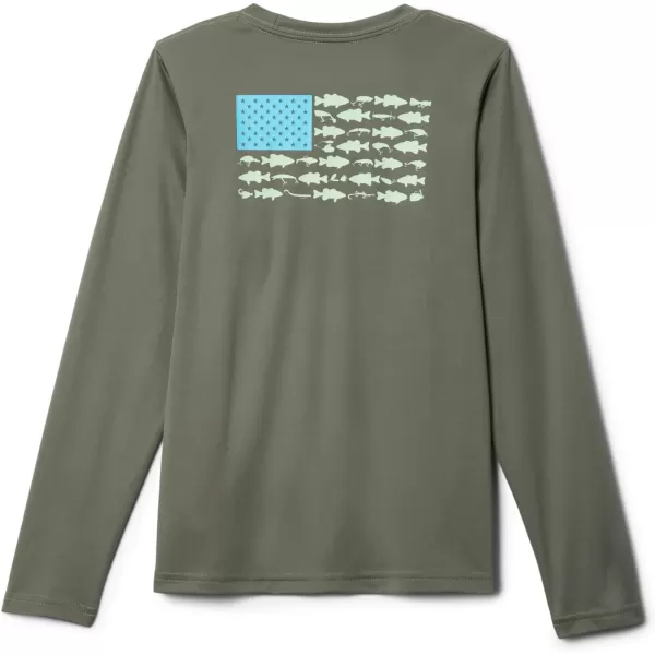 Columbia Boys' Terminal Tackle PFG Fish Flag Long Sleeve