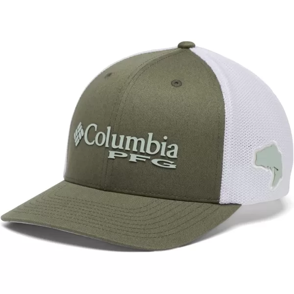 Columbia Women's PFG Logo Mesh Ball Cap-High Crown
