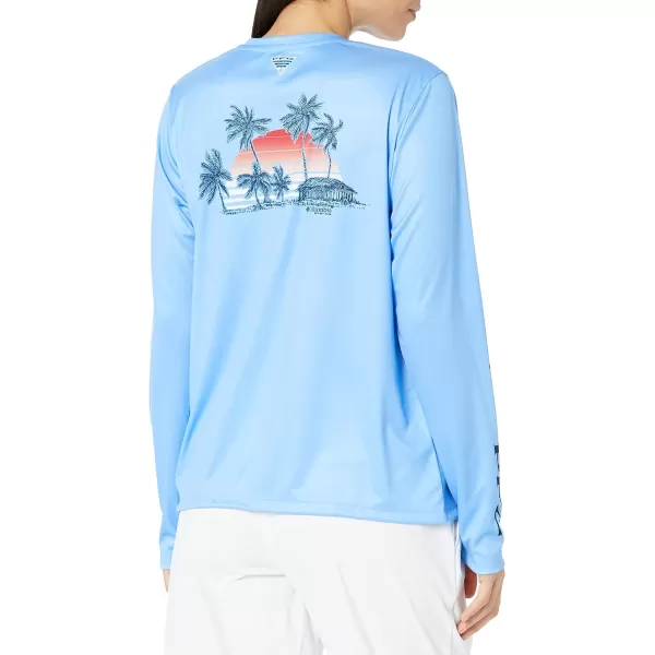 Columbia Women's Tidal Tee PFG Palapa Palms Long Sleeve
