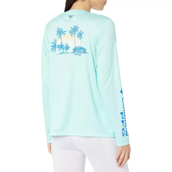 Columbia Women's Tidal Tee PFG Palapa Palms Long Sleeve