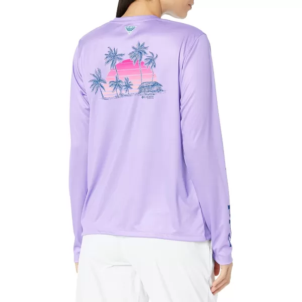 Columbia Women's Tidal Tee PFG Palapa Palms Long Sleeve