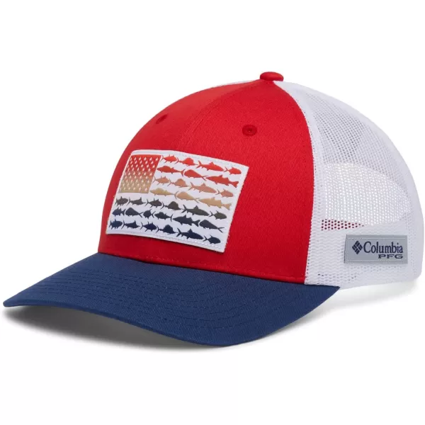 Columbia Unisex-Adult Pfg Fish Flag Mesh Snap Back