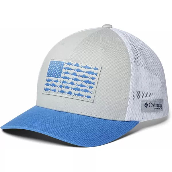 Columbia Unisex-Adult Pfg Fish Flag Mesh Snap Back