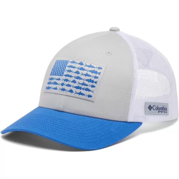 Columbia Unisex-Adult Pfg Fish Flag Mesh Snap Back