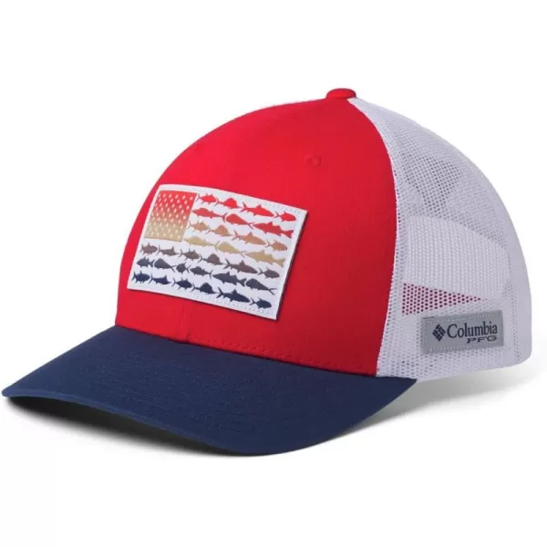 Columbia Unisex-Adult Pfg Fish Flag Mesh Snap Back