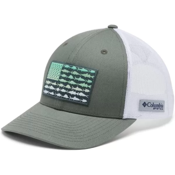 Columbia Unisex-Adult Pfg Fish Flag Mesh Snap Back