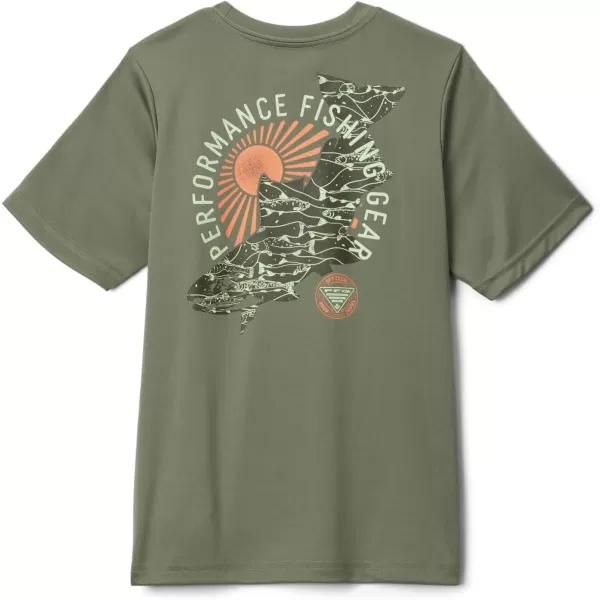 Columbia Boy's Terminal Tackle PFG Tarpon Print Short Sleeve