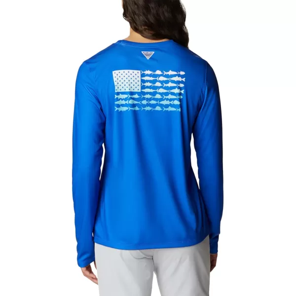 Columbia Women's Tidal Tee PFG Fish Flag Ls
