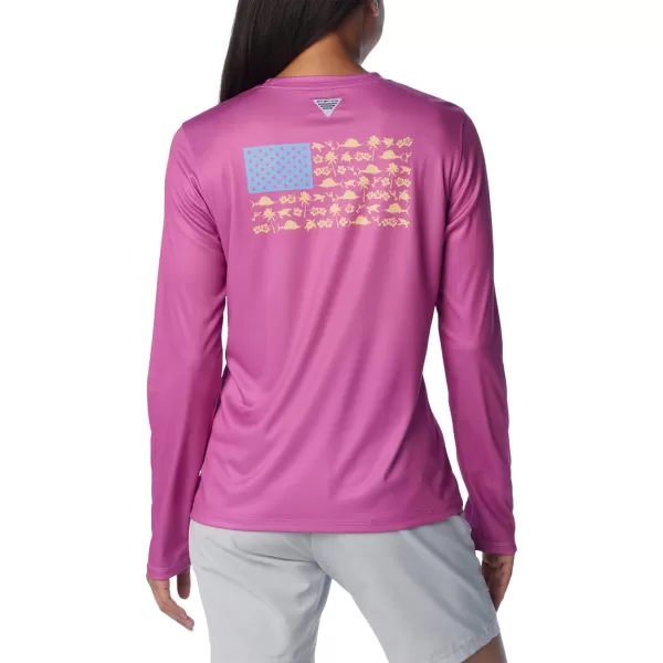 Columbia Women's Tidal Tee PFG Fish Flag Ls