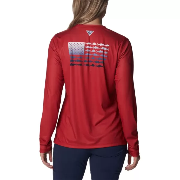 Columbia Women's Tidal Tee PFG Fish Flag Ls