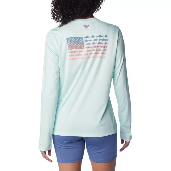 Columbia Women's Tidal Tee PFG Fish Flag Ls