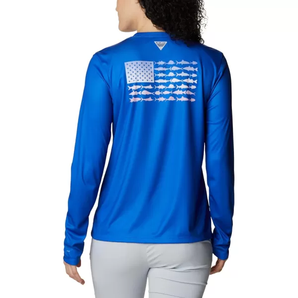 Columbia Women's Tidal Tee PFG Fish Flag Ls