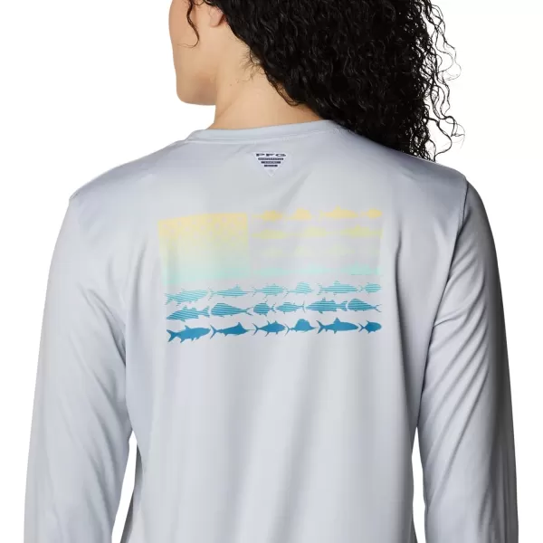Columbia Women's Tidal Tee PFG Fish Flag Ls