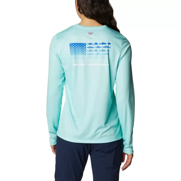 Columbia Women's Tidal Tee PFG Fish Flag Ls