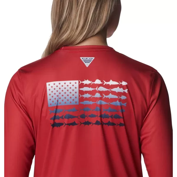 Columbia Women's Tidal Tee PFG Fish Flag Ls